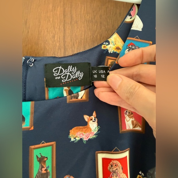 NWOT Dog Portrait Dress-Size 12 - Picture 3 of 6